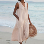 Vestido com Decote em V feminino