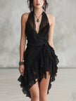 Úrsula | Vestido mini halter com renda