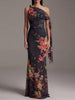 Eulália | Vestido maxi floral de um ombro