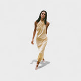 Vestido Halter Satinado feminino