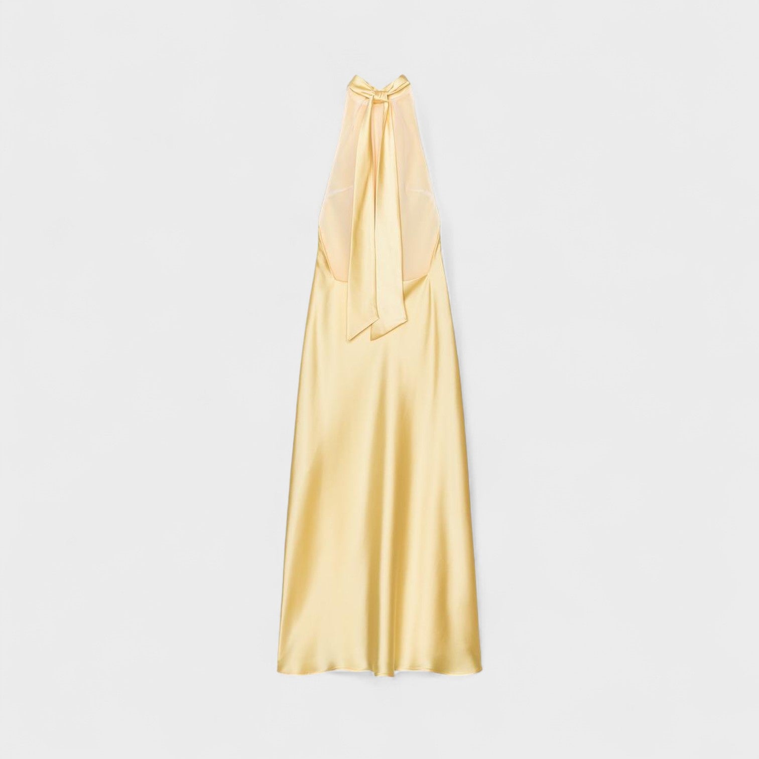 Vestido Halter Satinado feminino