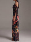 Eulália | Vestido maxi floral de um ombro