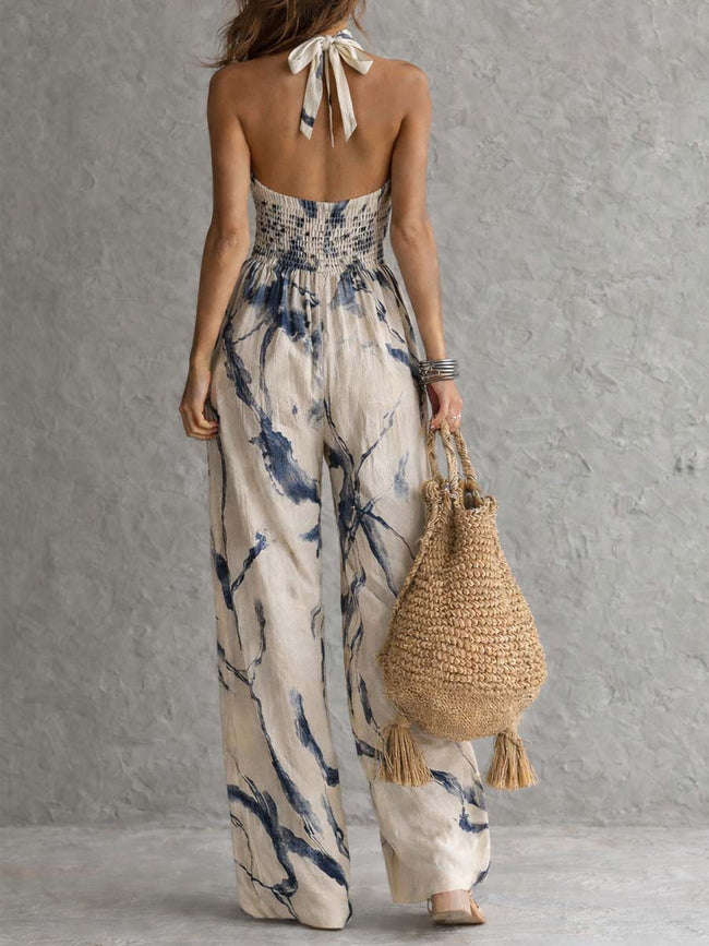 Ofélia | Macacão estampado com bolsos