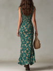Amira | Vestido maxi estampado com folhos
