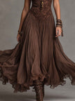 Letícia | Vestido maxi romântico com renda