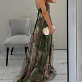 Julieta | Vestido Maxi Floral com Decote Cruzado