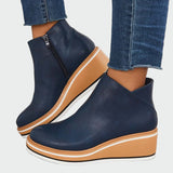 Botins de couro ortopédicos feminino