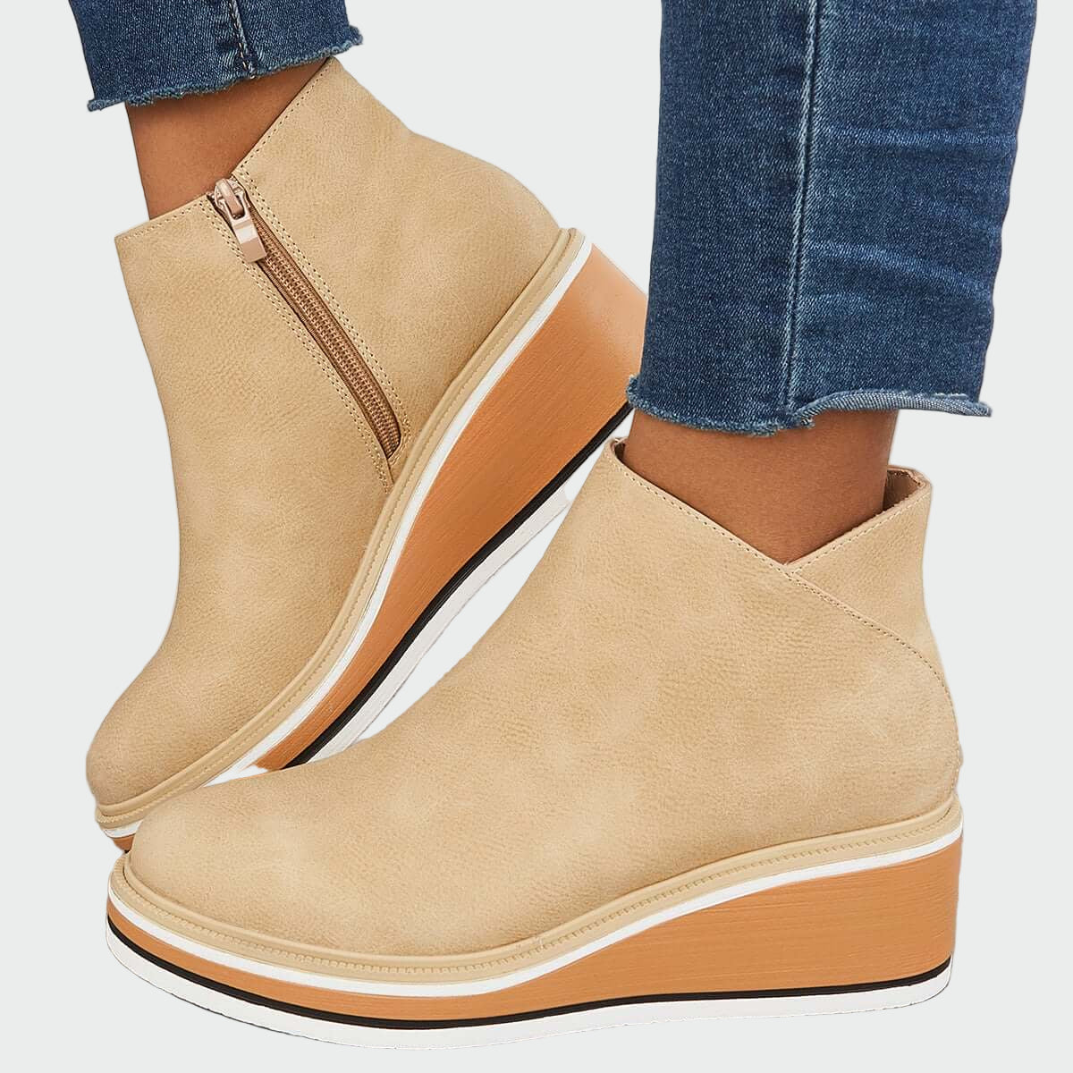 Botins de couro ortopédicos feminino