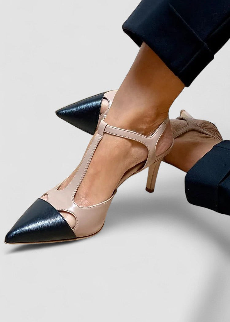 Sapatos bicolor feminino