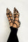 Sabrinas com estampado animal e tiras delicadas feminino