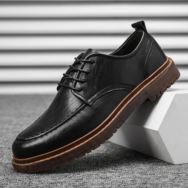 Sapatos de Couro Verdadeiro masculino