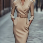 Vestido Justo Preto Refinado feminino