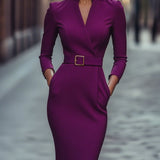 Vestido Justo Preto Refinado feminino