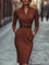 Vestido Justo Preto Refinado feminino