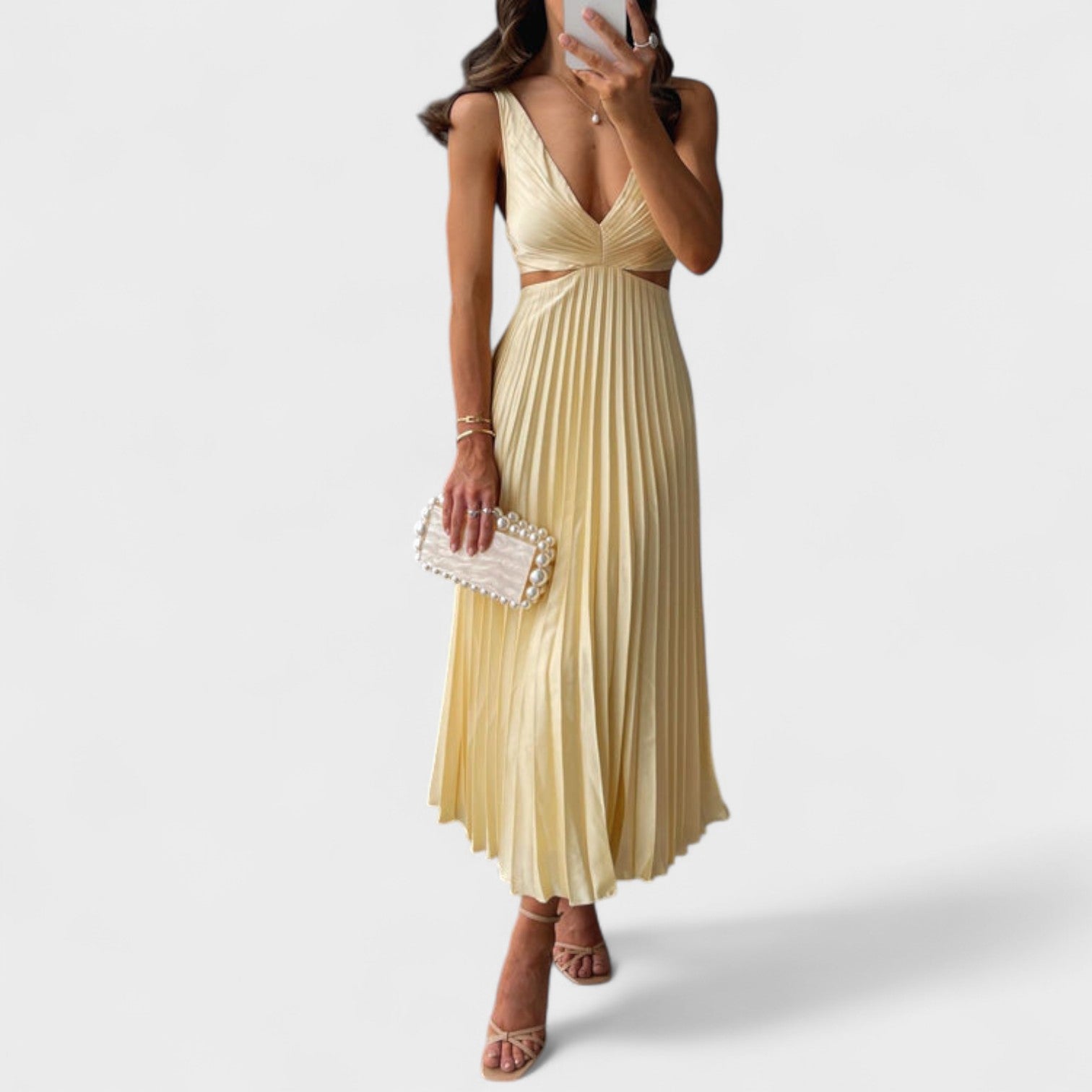 Vestido midi feminino