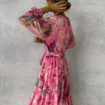 Vestido Floral de Envolver feminino
