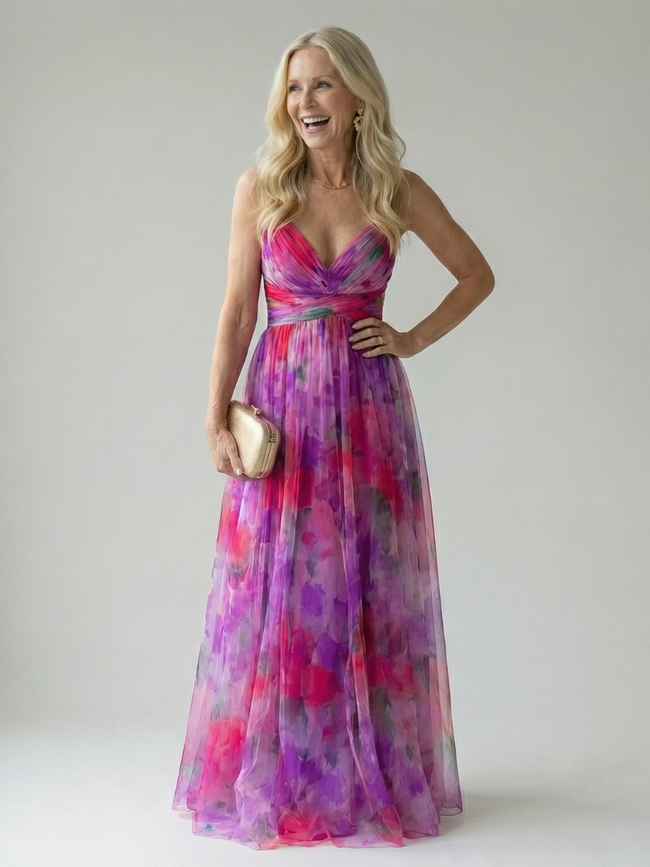 Vestido maxi Isel Elegancia Suave