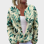 Cardigan Floral de Outono feminino