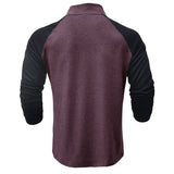 Camisa de algodão com gola subida masculino