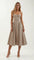 Vestido midi corpete estruturado feminino