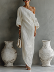 Helena | Vestido maxi assimétrico
