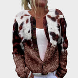 Cardigan Floral de Outono feminino