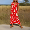 Vestido fluido com decote V feminino