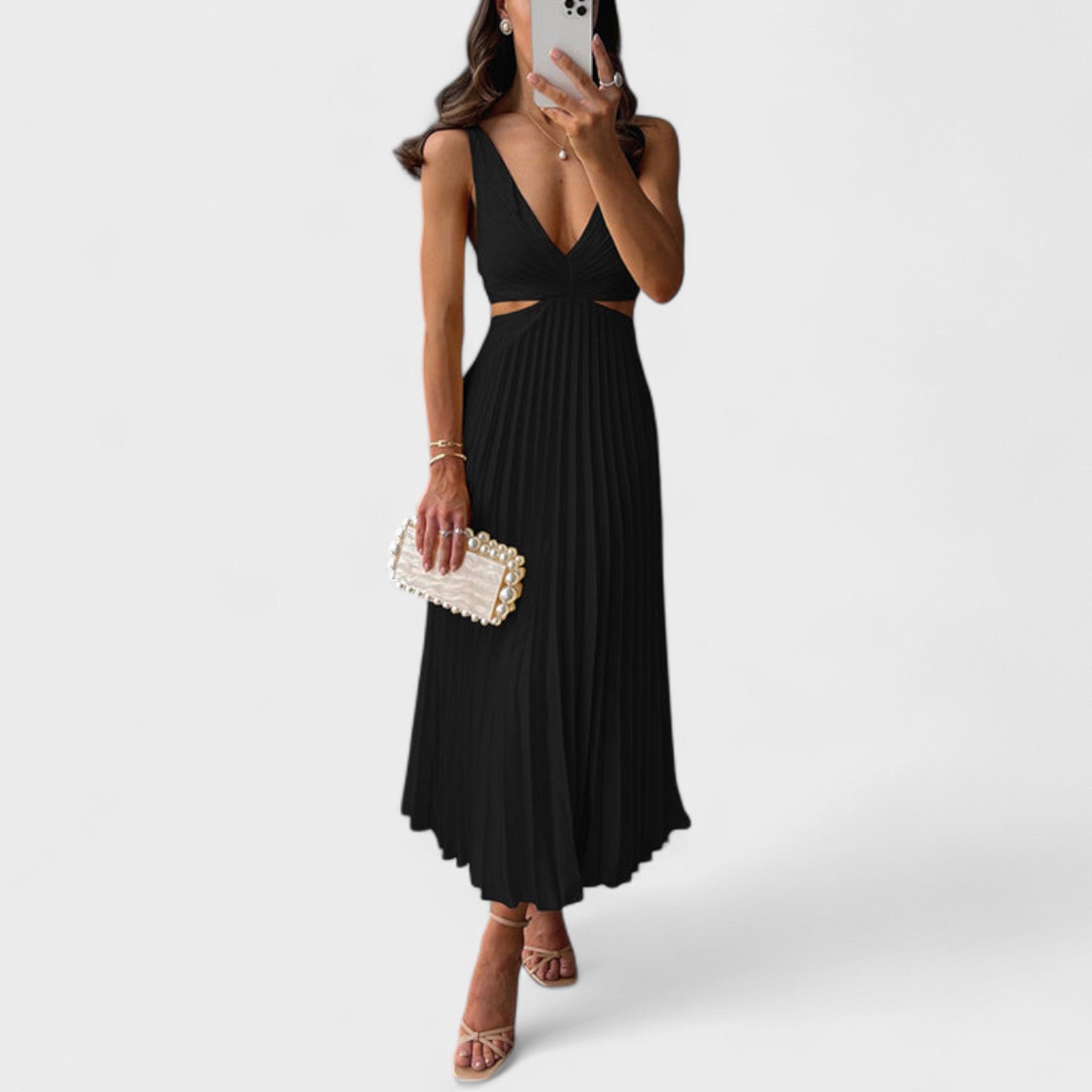 Vestido midi feminino