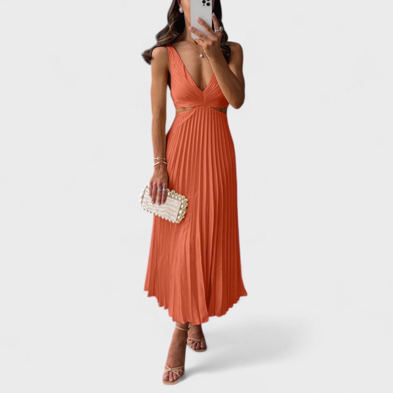 Vestido midi feminino