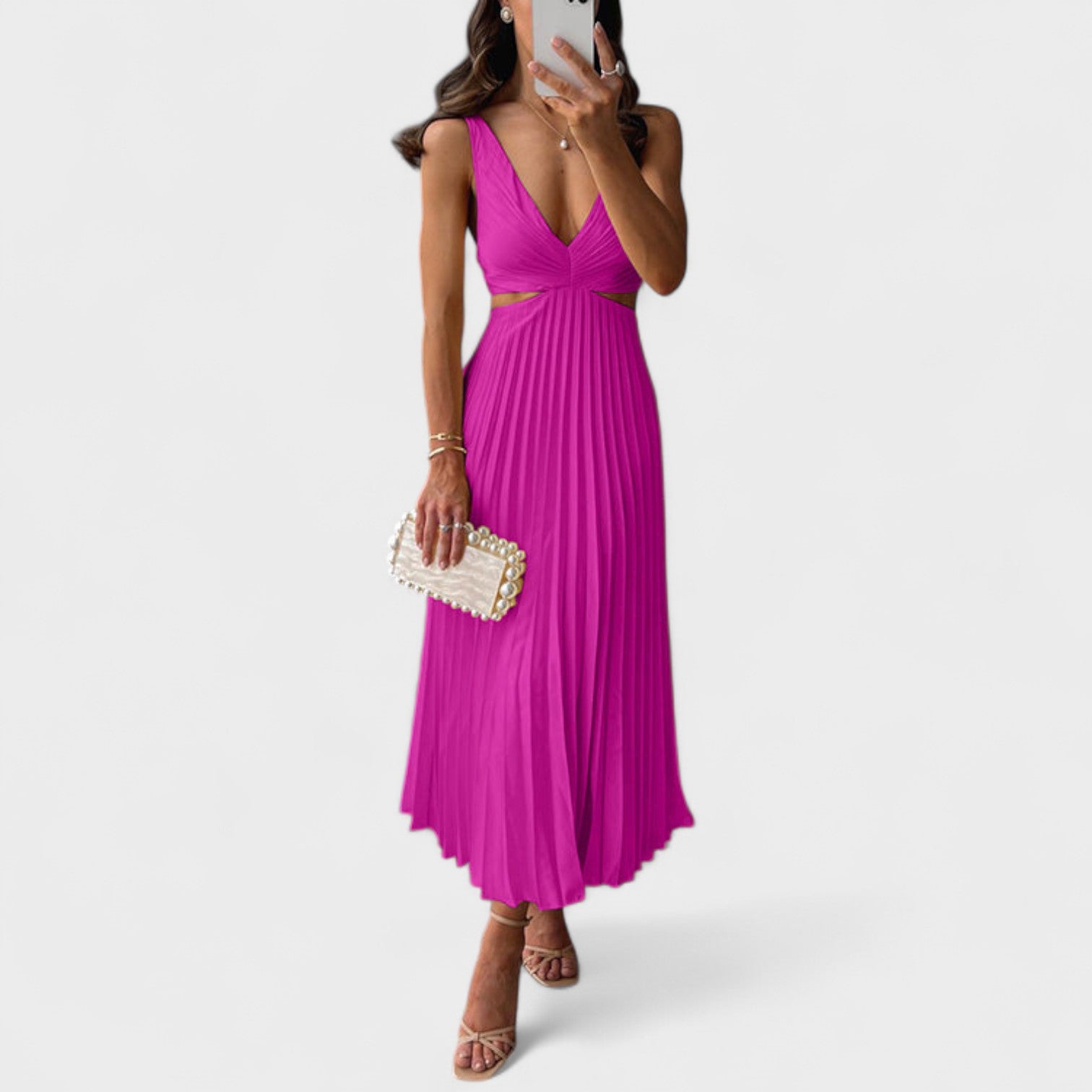 Vestido midi feminino