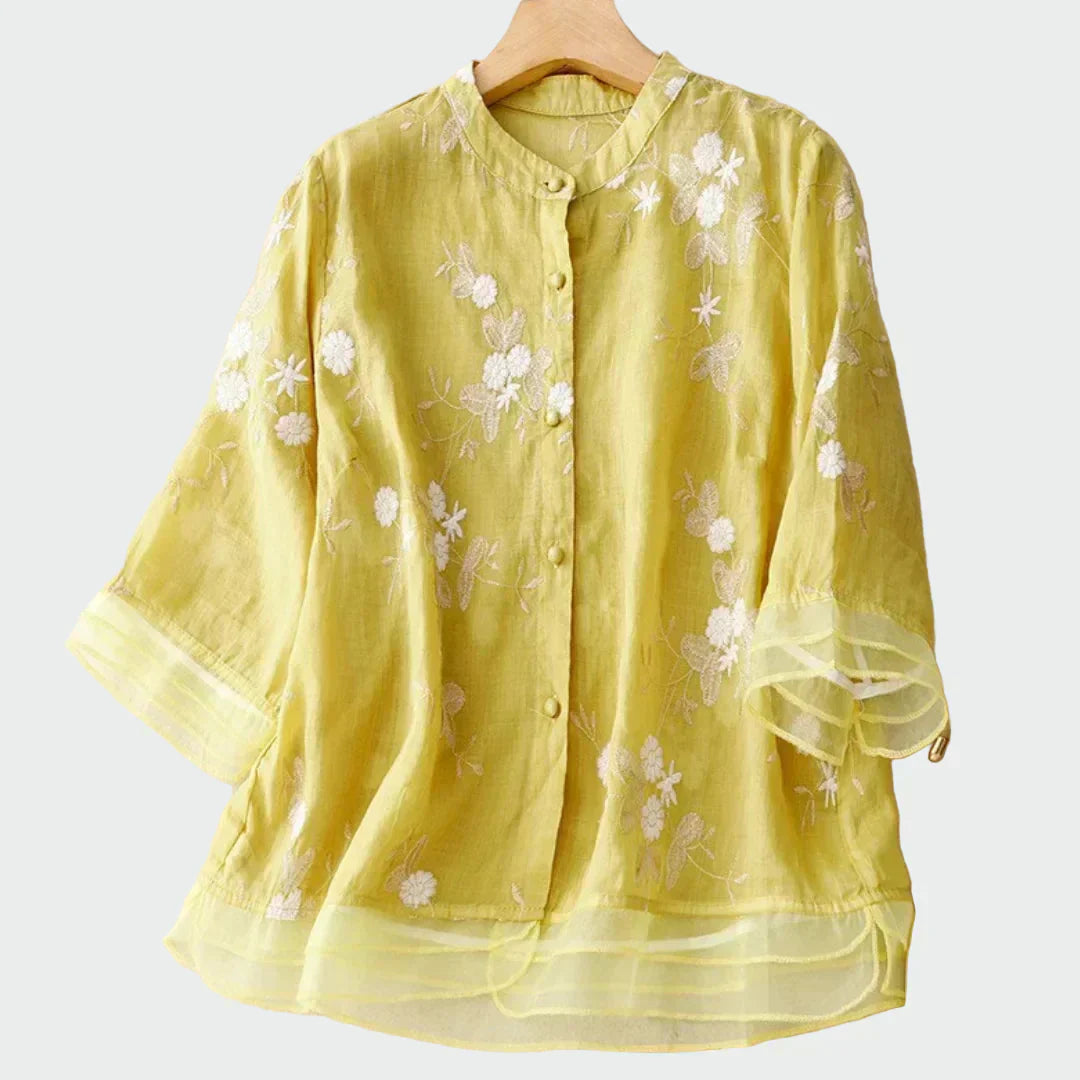 Camisa bordada feminino