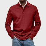 Eduardo - Polo De Luxo De Mangas Compridas masculino