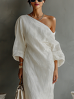 Helena | Vestido maxi assimétrico