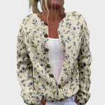 Cardigan Floral de Outono feminino
