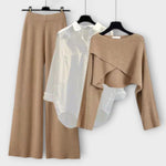 Conjunto confortável 3 peças feminino
