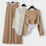 Conjunto confortável 3 peças feminino