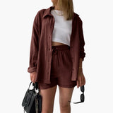 Conjunto de duas peças chique feminino
