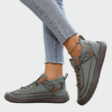 Botas ortopédicas de couro feminino