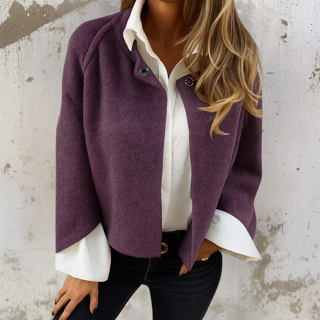 Casaco Curto Elegante e Quente feminino