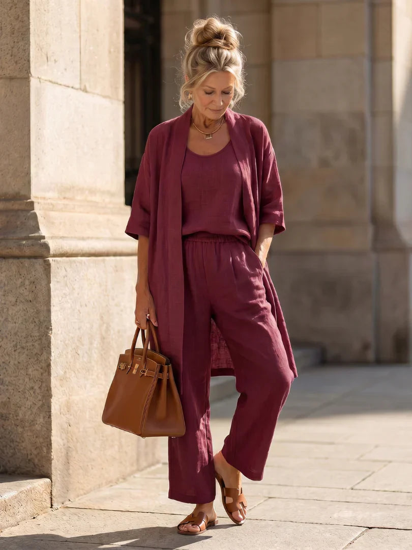 Conjunto Amélia Linho Sereno