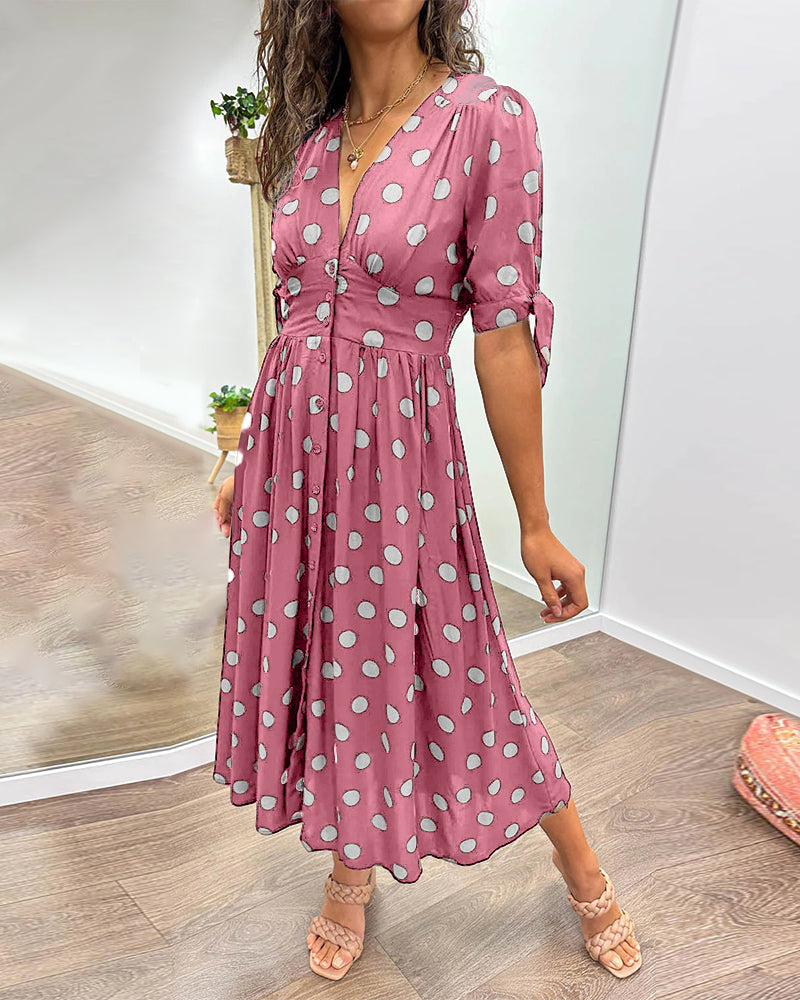 Vestido Elegante de Bolinhas feminino