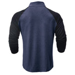 Camisa de algodão com gola subida masculino