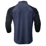Camisa de algodão com gola subida masculino