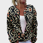 Cardigan Floral de Outono feminino