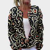 Cardigan Floral de Outono feminino
