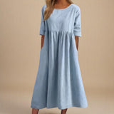 Vestido Em Algodão Arejado feminino