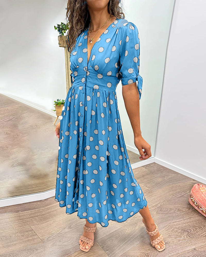 Vestido Elegante de Bolinhas feminino