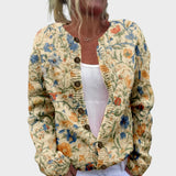 Cardigan Floral de Outono feminino