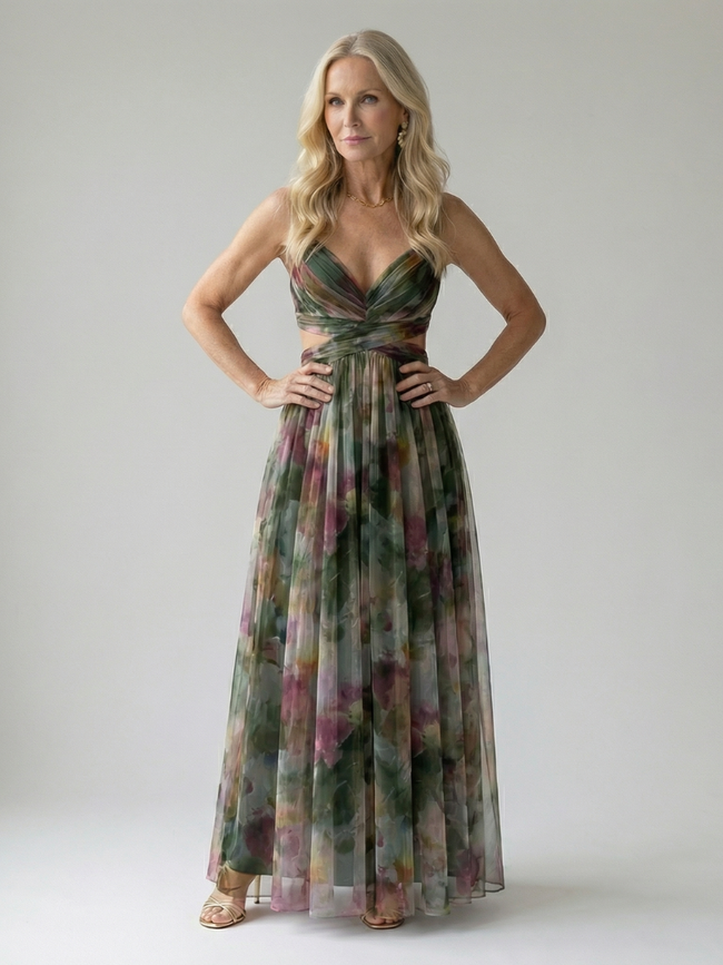 Vestido maxi Isel Elegancia Suave
