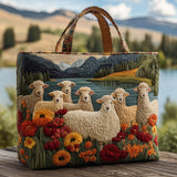 Bolsa artesanal - Ovelhas junto ao lago